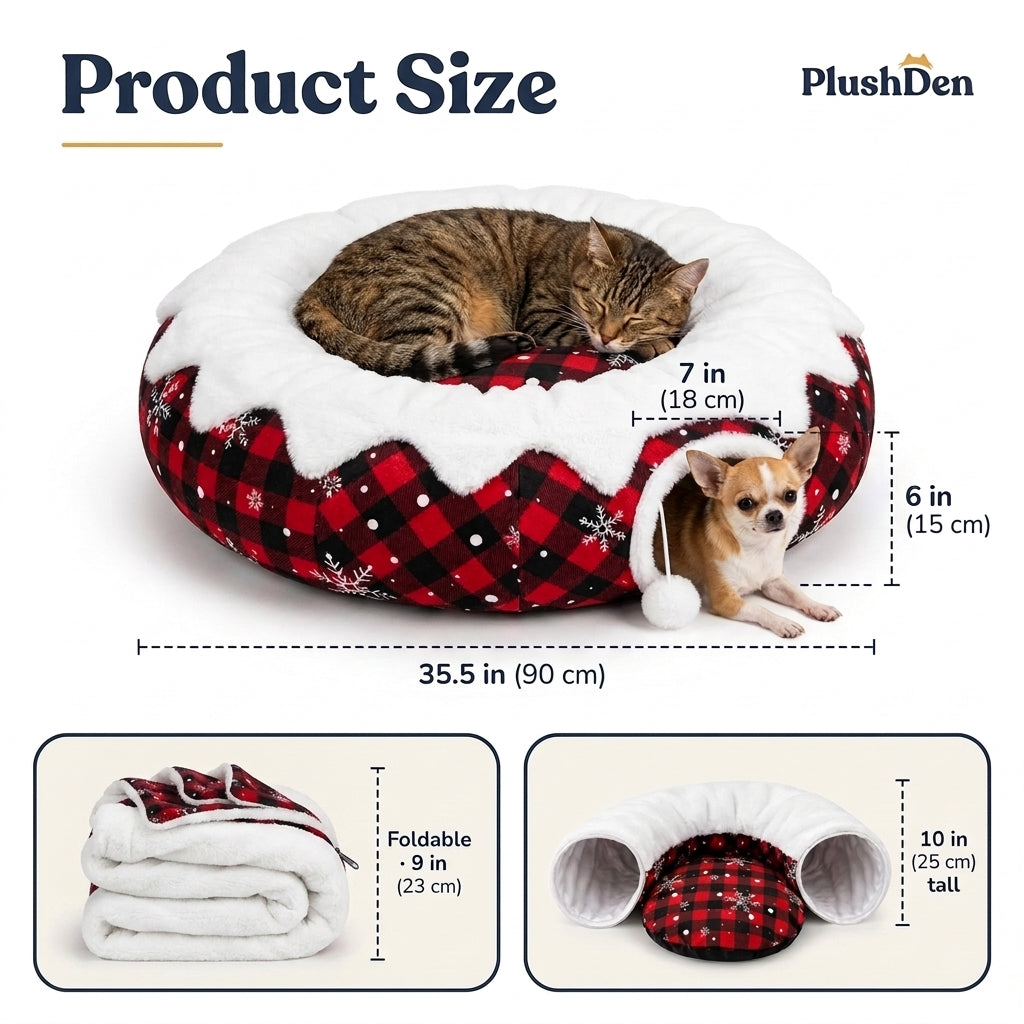 3-in-1 Christmas Tree Skirt & Pet Bed